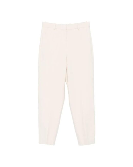 Circolo 1901 White Straight-Leg Trousers