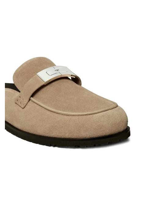 Tory Burch White Mules Leelee