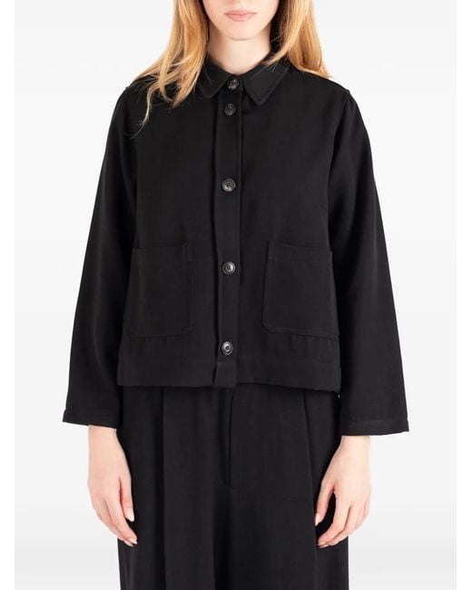 Societe Anonyme Black Tilda Button-Up Patch-Pocket Jacket