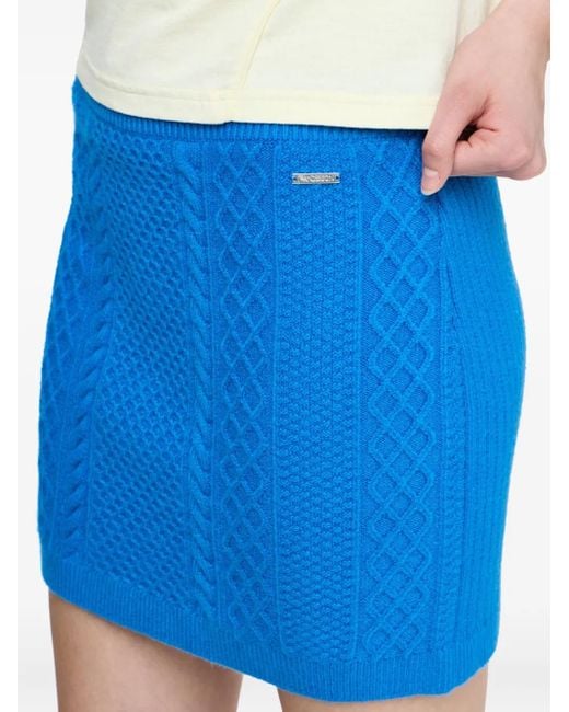 Falda corta de punto de ochos J.W. Anderson de color Blue