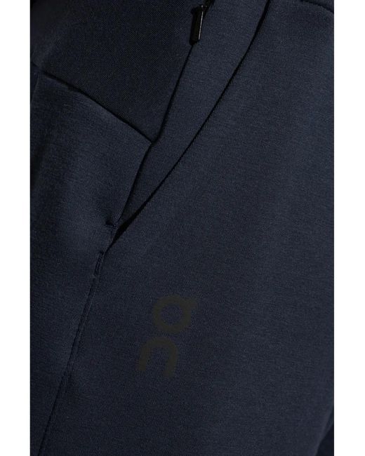 On Shoes Blue Elasticated Drawstring Track Pants for men