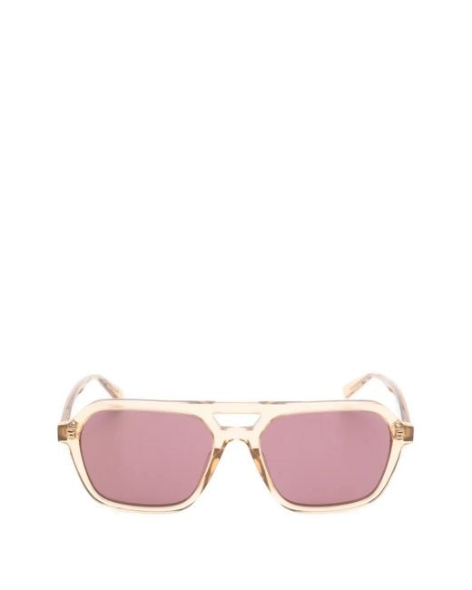 Saint Laurent Pink Pilot-Frame Sunglasses