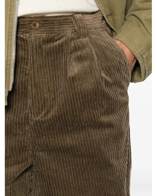 A.P.C. Green Corduroy Trousers for men