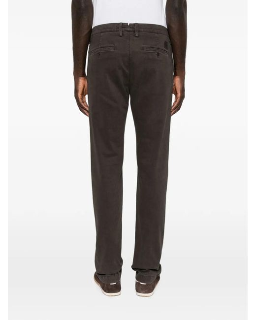 Jacob Cohen Gray Logo-Patch Straight-Leg Trousers for men