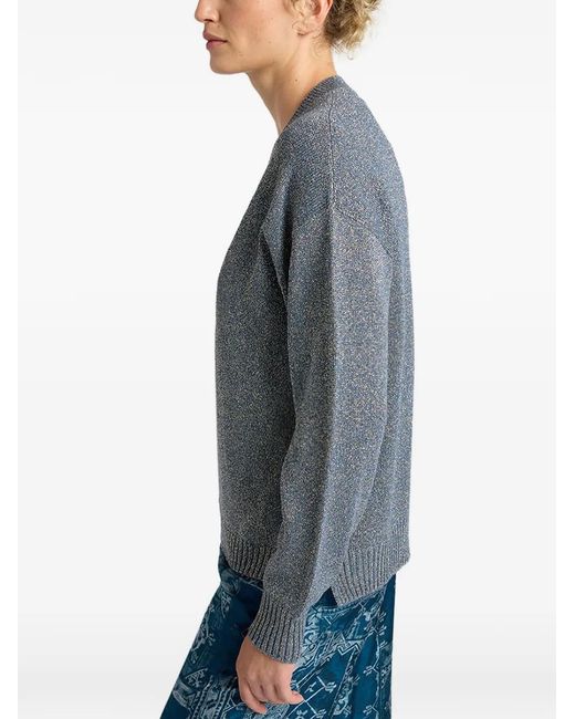 Momoní Blue William Seamless V-Neck Sweater