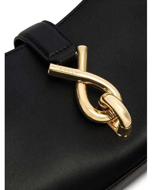 Furla Black Small Mianova Leather Shoulder Bag