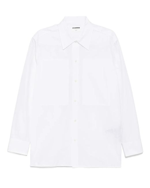 メンズ Jil Sander クラシックカラー シャツ White