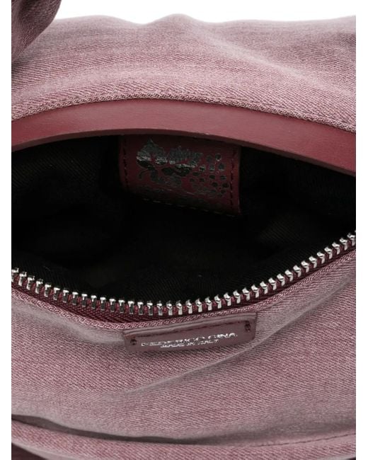 Borsa Tote Tortellino di FEDERICO CINA in Pink