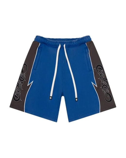 Godspeed Blue Halftime Elasticated Waistband Track Shorts for men