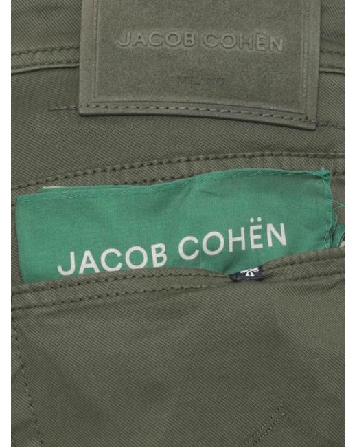 Jacob Cohen Green Logo-Patch Jeans for men