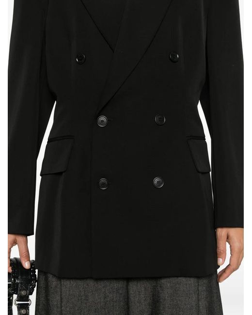 Blazer Cruzado De Lana Balenciaga de color Black