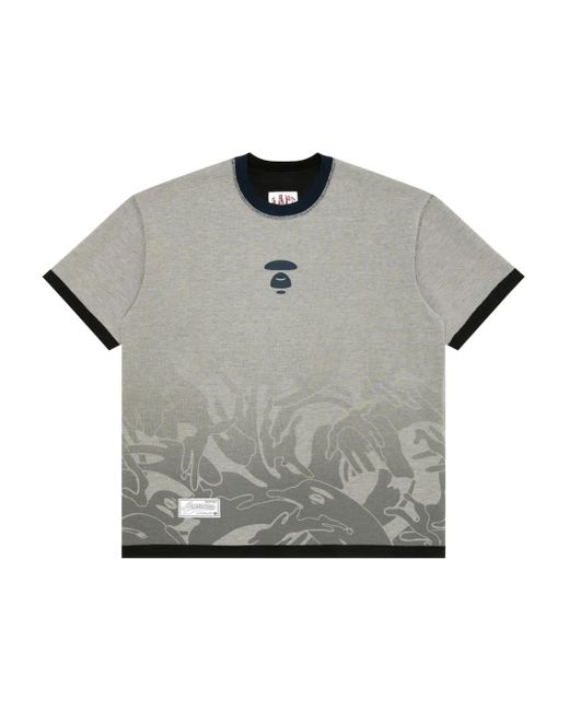 Aape By A Bathing Ape Black Printed Reversible T-Shirt for men