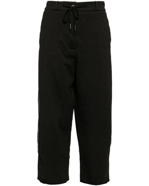 Masnada Black Panelled Straight-leg Trousers
