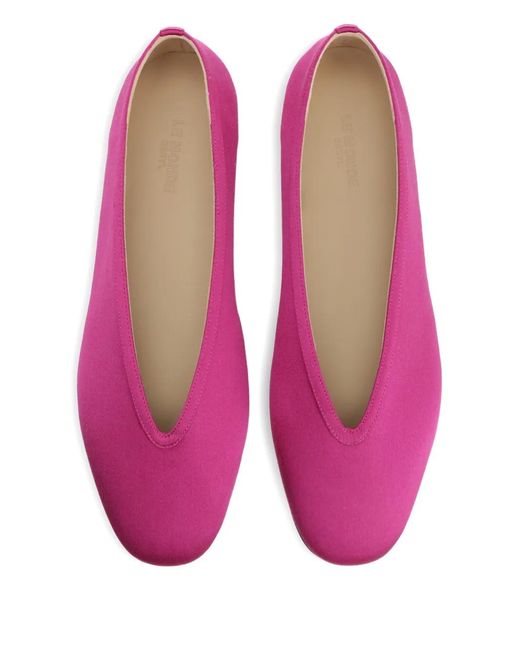 Le Monde Beryl Pink Luna Satin Ballet Flats