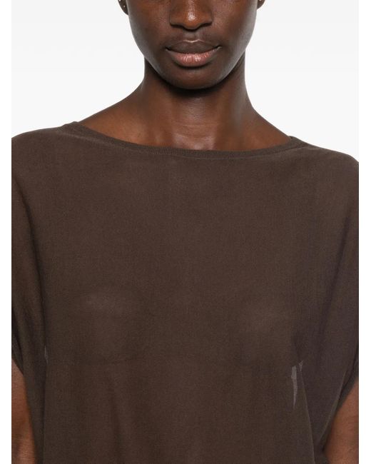 Drykorn Brown Gerlotta Boat-Neck T-Shirt