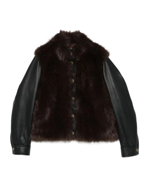 Twinset Black Panelled-Design Long-Sleeve Jacket