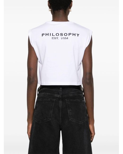 Philosophy Di Lorenzo Serafini T-shirt Met Logoprint in het White