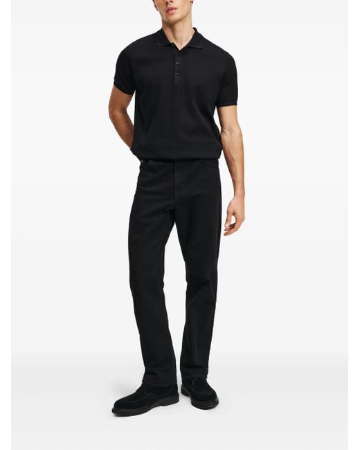 Karl Lagerfeld Black Logo-Patch Jeans for men