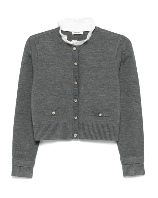 Sandro Gebreid Vest in het Gray
