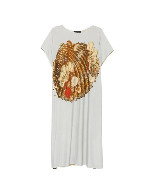BARBARA BOLOGNA White Short-Sleeve T-Shirt Dress