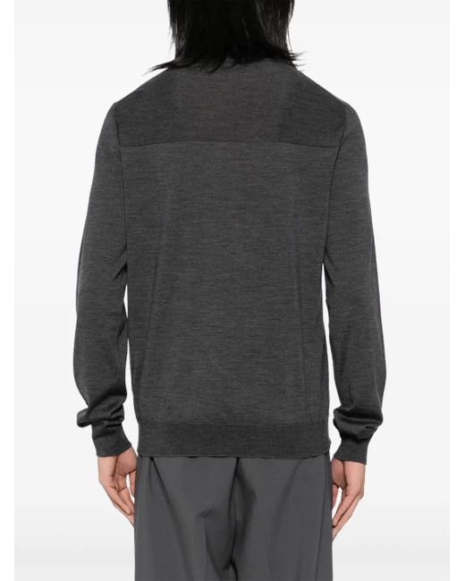 Jil Sander Black Merino Wool Jumper for men