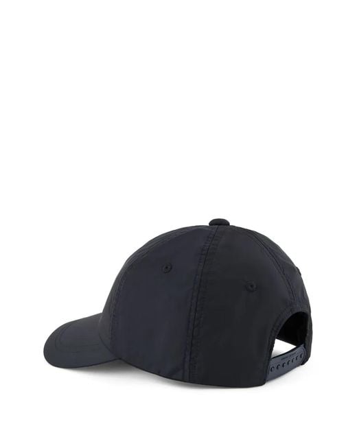 ARMANI EXCHANGE Blue Logo-Patch Baseball Cap for men
