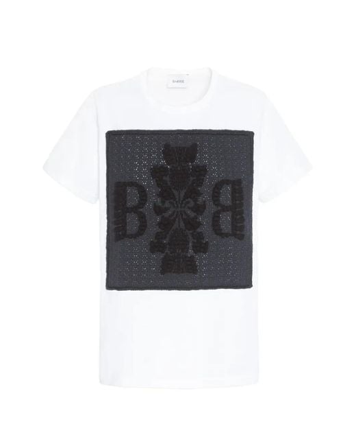 Barrie Black Logo-Patch T-Shirt