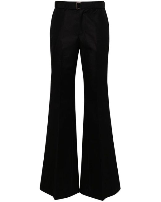 Pantalon à coupe évasée Sacai en coloris Black