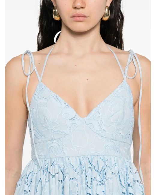 Abito Midi Smanicato di Erdem in Blue