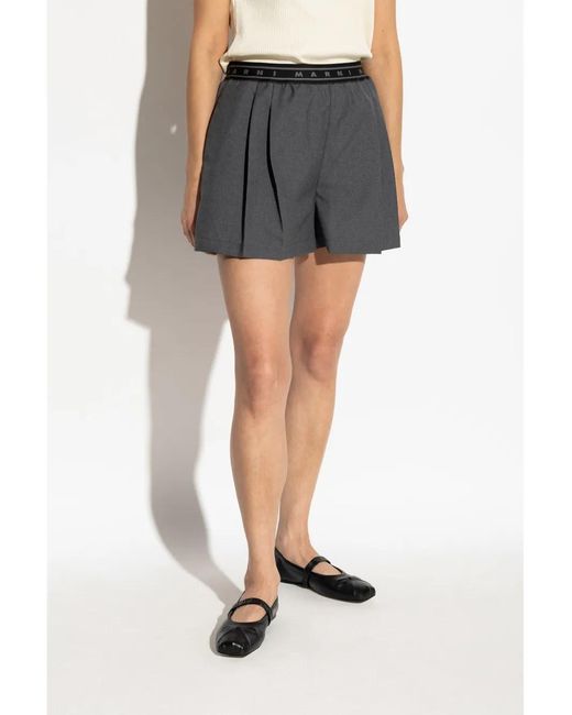 Marni Gray Chic Mini Shorts For