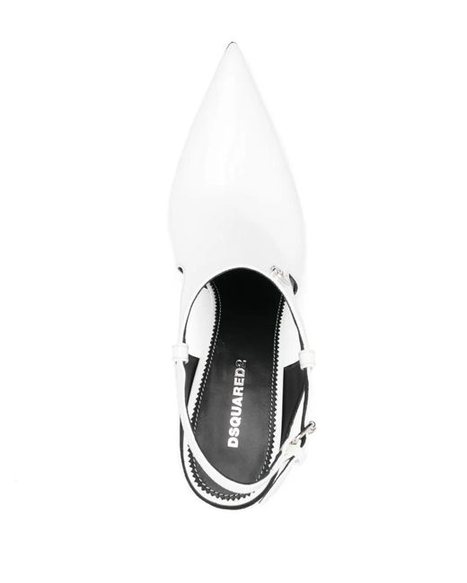 DSquared² White Slingback Pumps