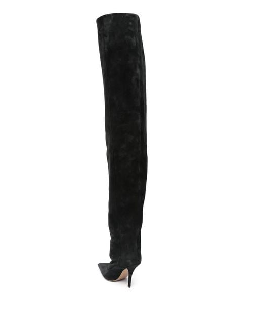 Paris Texas Black 110Mm Suede Boots