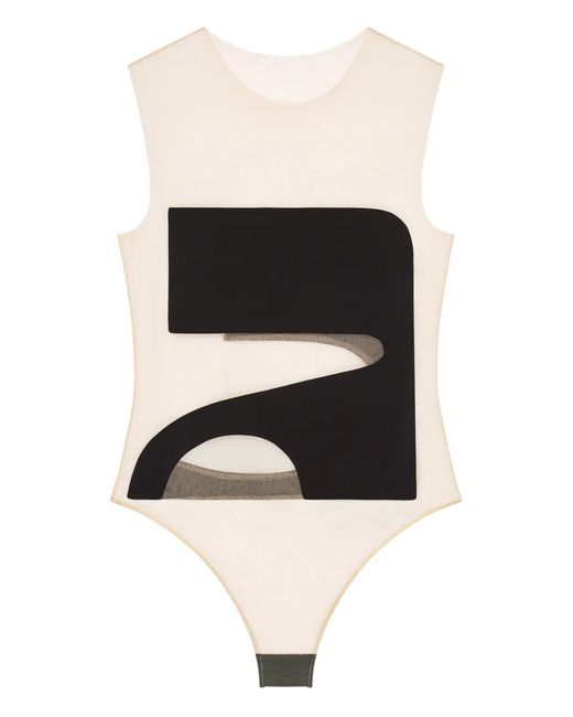 Courreges Black Cut-Out Illusion Bodysuit