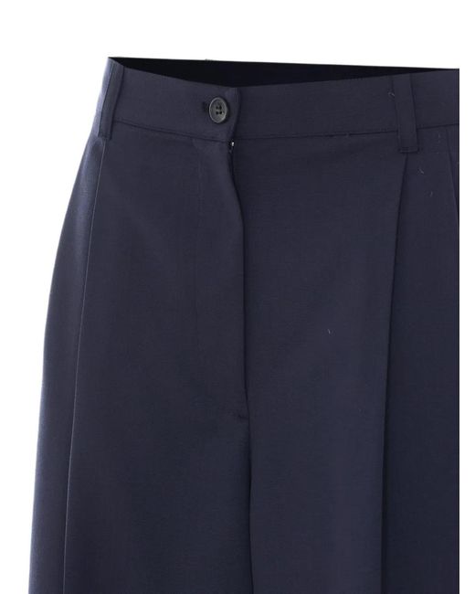 A.P.C. Blue Ginny Zip-Up Flared Trousers
