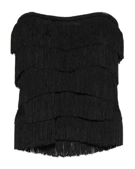 Norma Kamali Black Strapless Tank Top