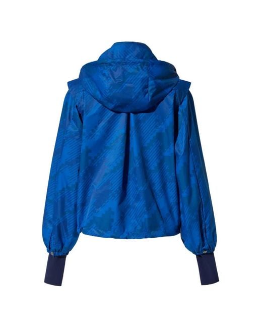 Perfect Moment Blue Houndstooth Blouson Jacket