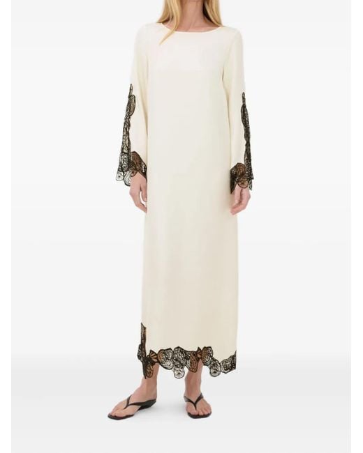 Loulou de Saison レーストリム ドレス White
