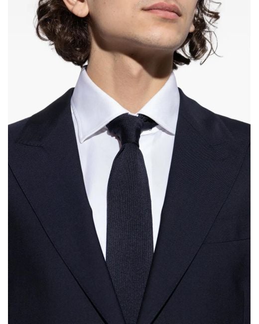 Paul Smith Blue Striped Silk Tie for men