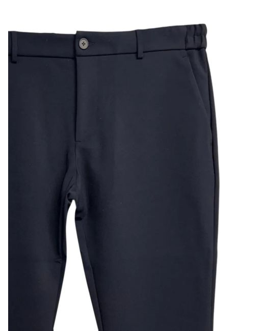 ALBERTO BRESCI Blue Button Trousers for men