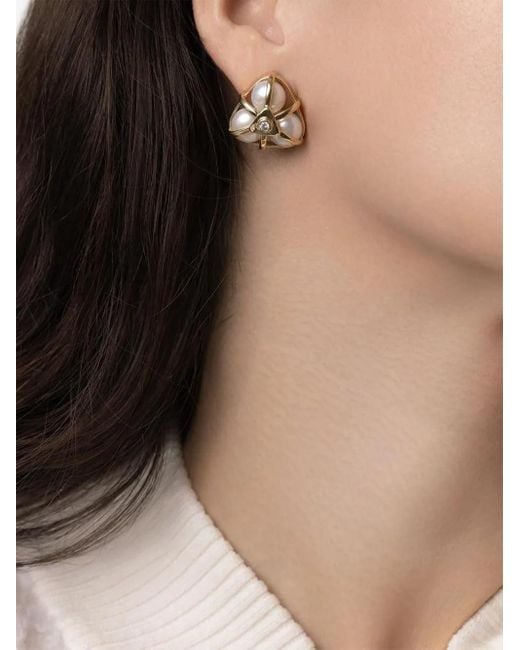 DENISE CASSOU Metallic 18K Diamond Earrings