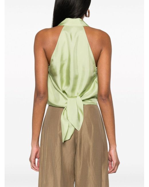 Dorothee Schumacher Sensual Coolness シルクトップ Green