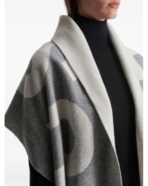Sciarpa Con Logo Jacquard di Fusalp in Gray