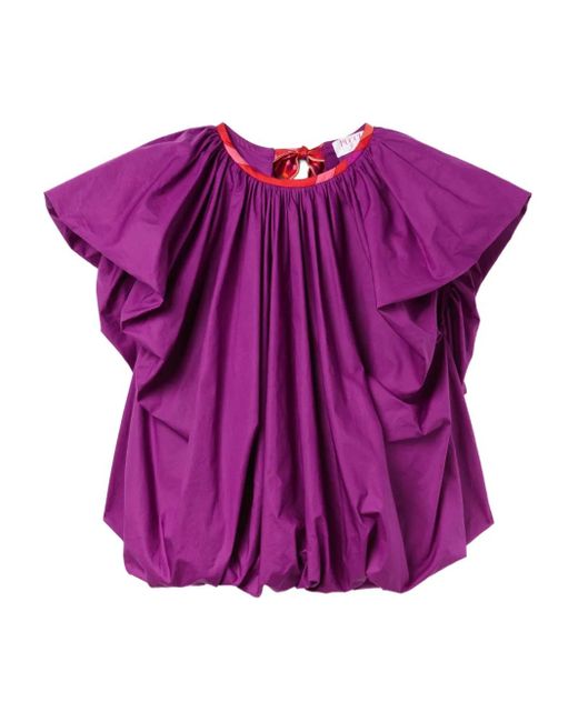 Emilio Pucci Purple Bluse mit Puffärmeln