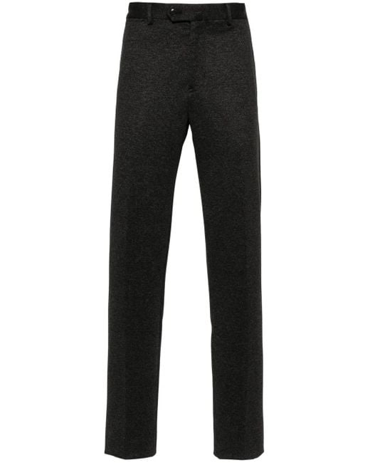 Emporio Armani Black Sleek Tapered Trousers For for men