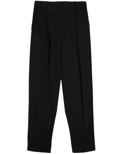Twill wool tapered trousers Bottega Veneta de color Black