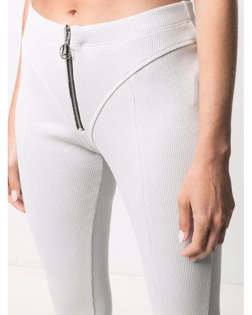 Lourdes White High-Rise Stirrup Leggings