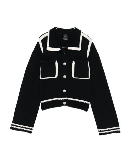 Pinko Black Sweaters Blu Bianco