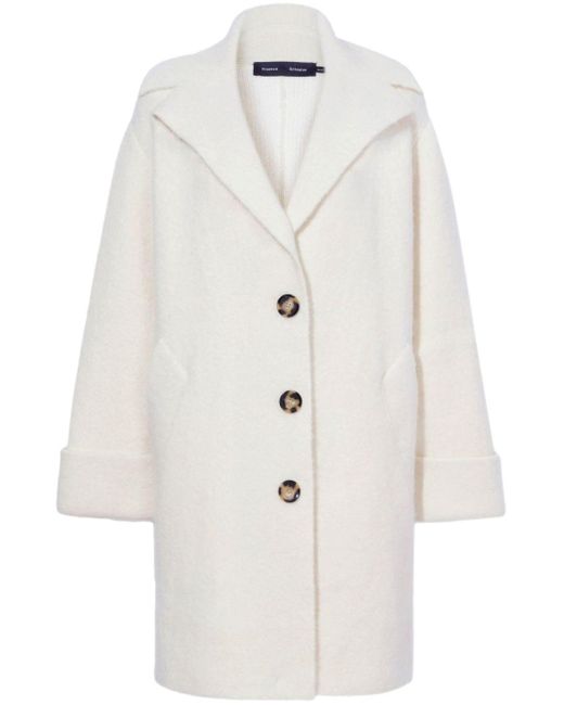 Proenza Schouler White Brushed Single-breasted Coat
