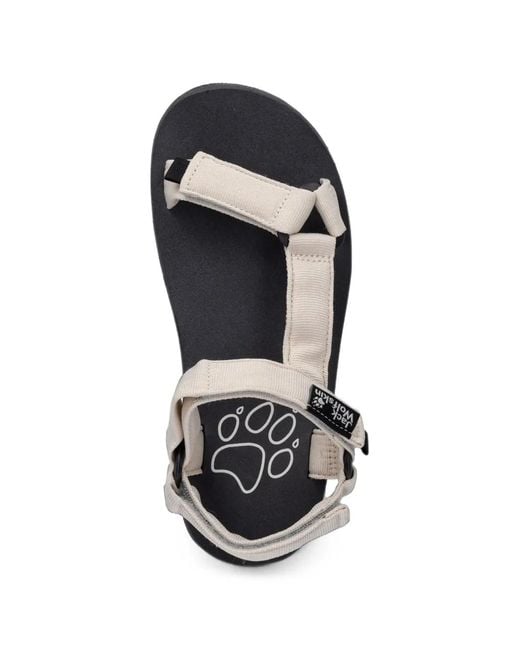 Jack Wolfskin White Taiga Touch-Strap Sandals