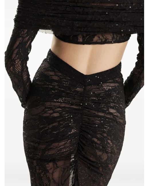 Top de encaje con lentejuelas 2310 STUDIO de color Black